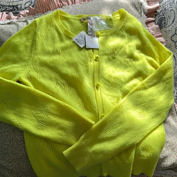 Yellow Bonpoint cardigan sweater